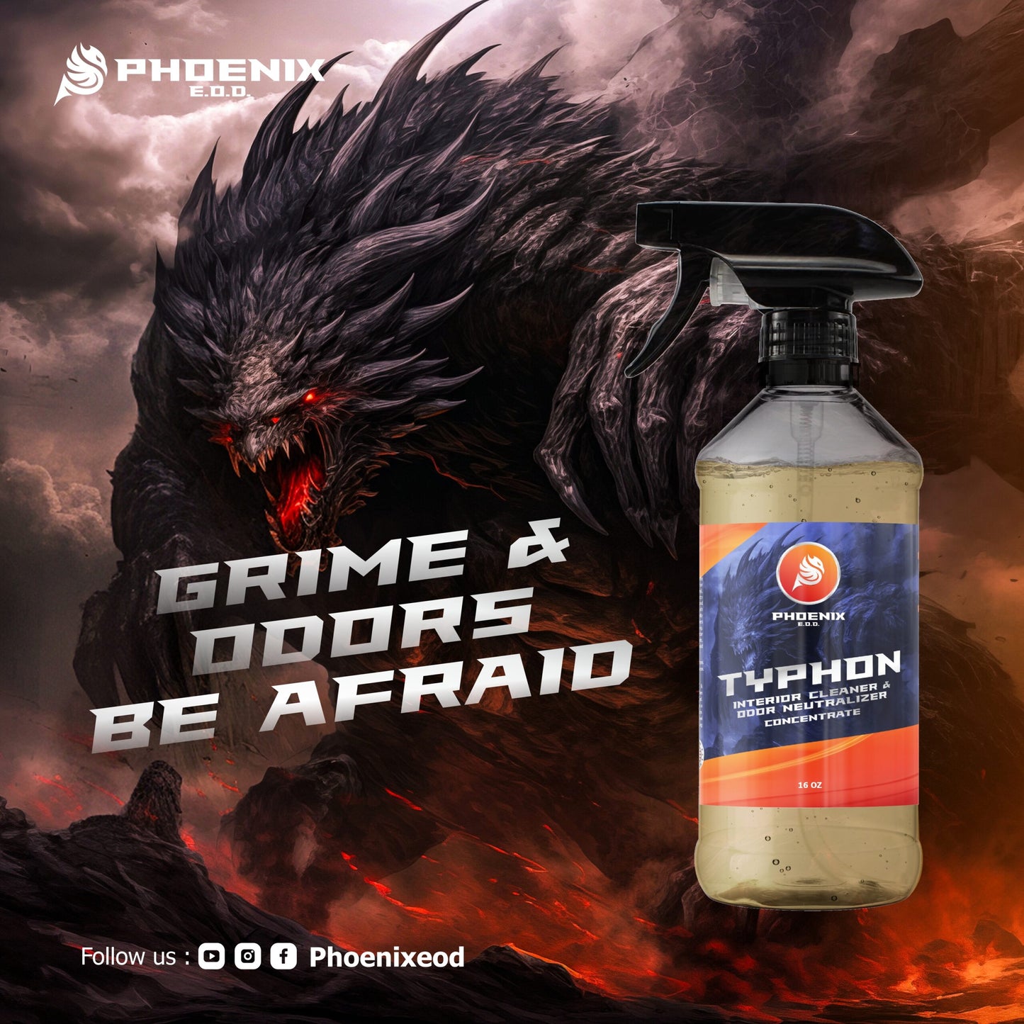 Typhon Interior Cleaner & Odor Neutralizer 16oz KIT