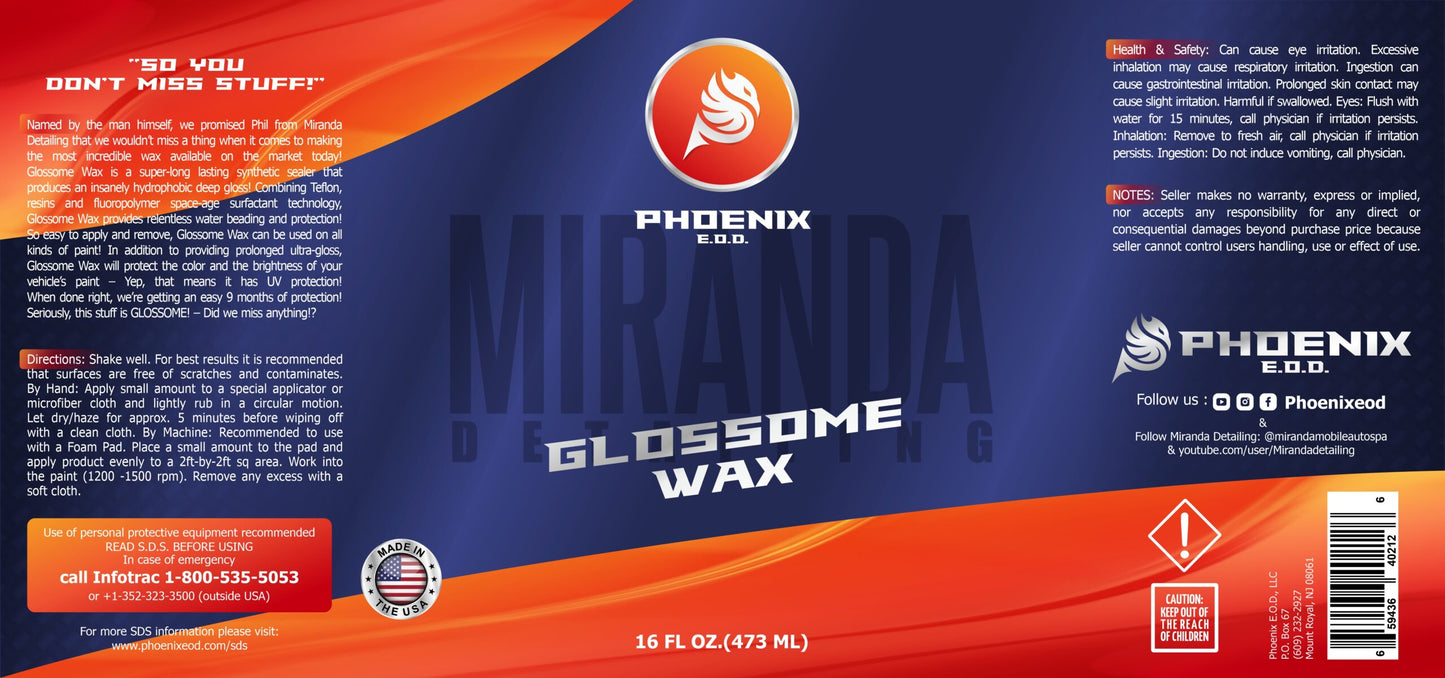 Glossome Wax - 16oz