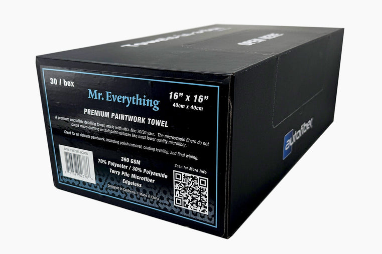 Towels-in-a-Box - Mr. Everything Premium Paintwork Towel (16 in. x 16 in., 390 gsm) 30 pack - BLUE
