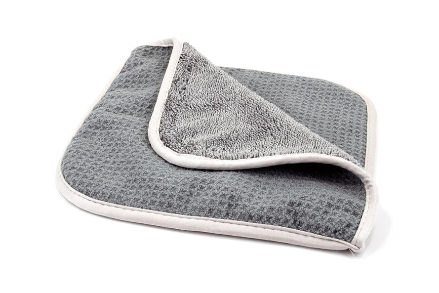Double Glass Flip Waffle & Twist Microfiber Window Towels (8 in. x 8 in., 500/400 gsm) 3 pack