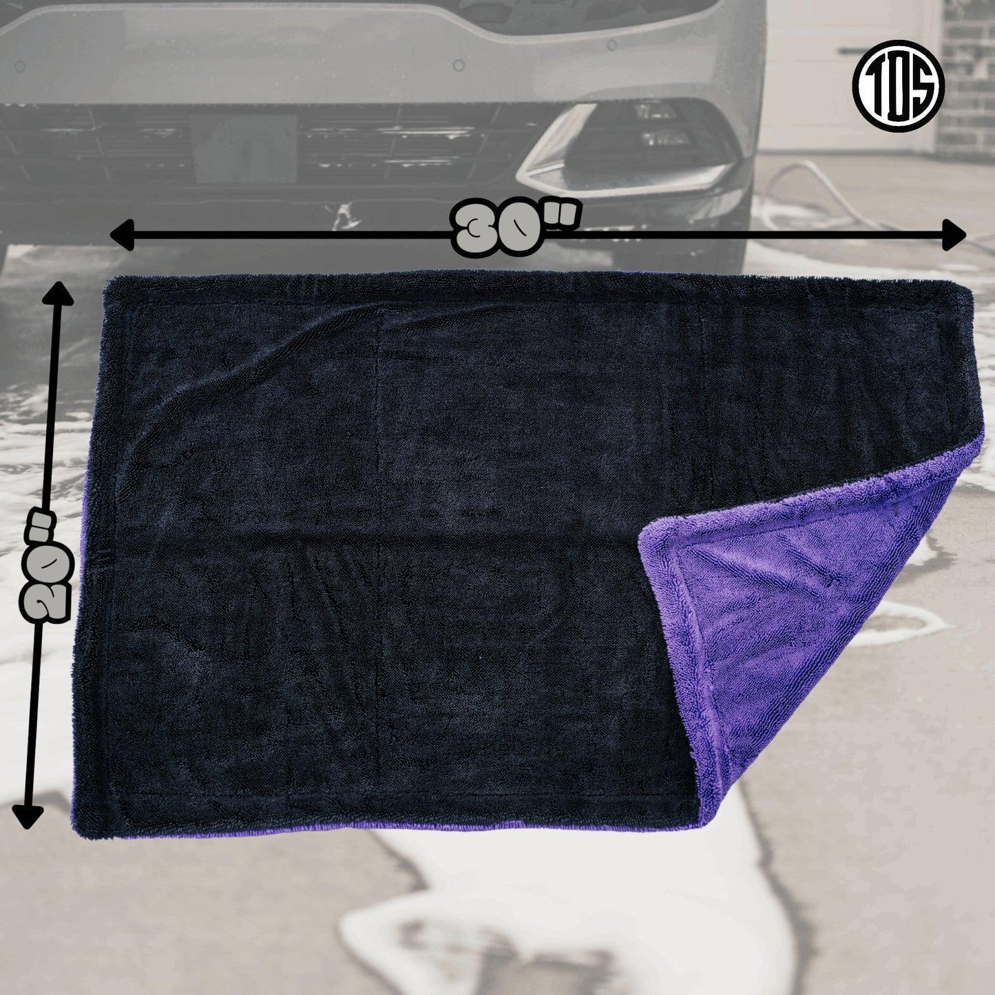 TDS 1600 GSM Twisted Loop Drying Towel - Purple