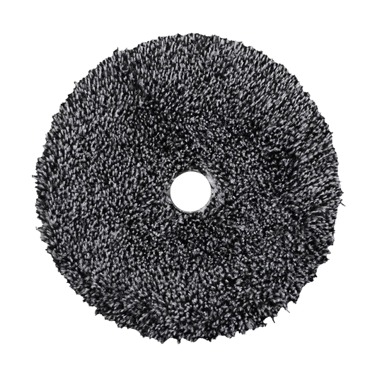 URO Fiber®  5" Microfiber Pad (Black/White Fibers) White Foam Interface - Cutting