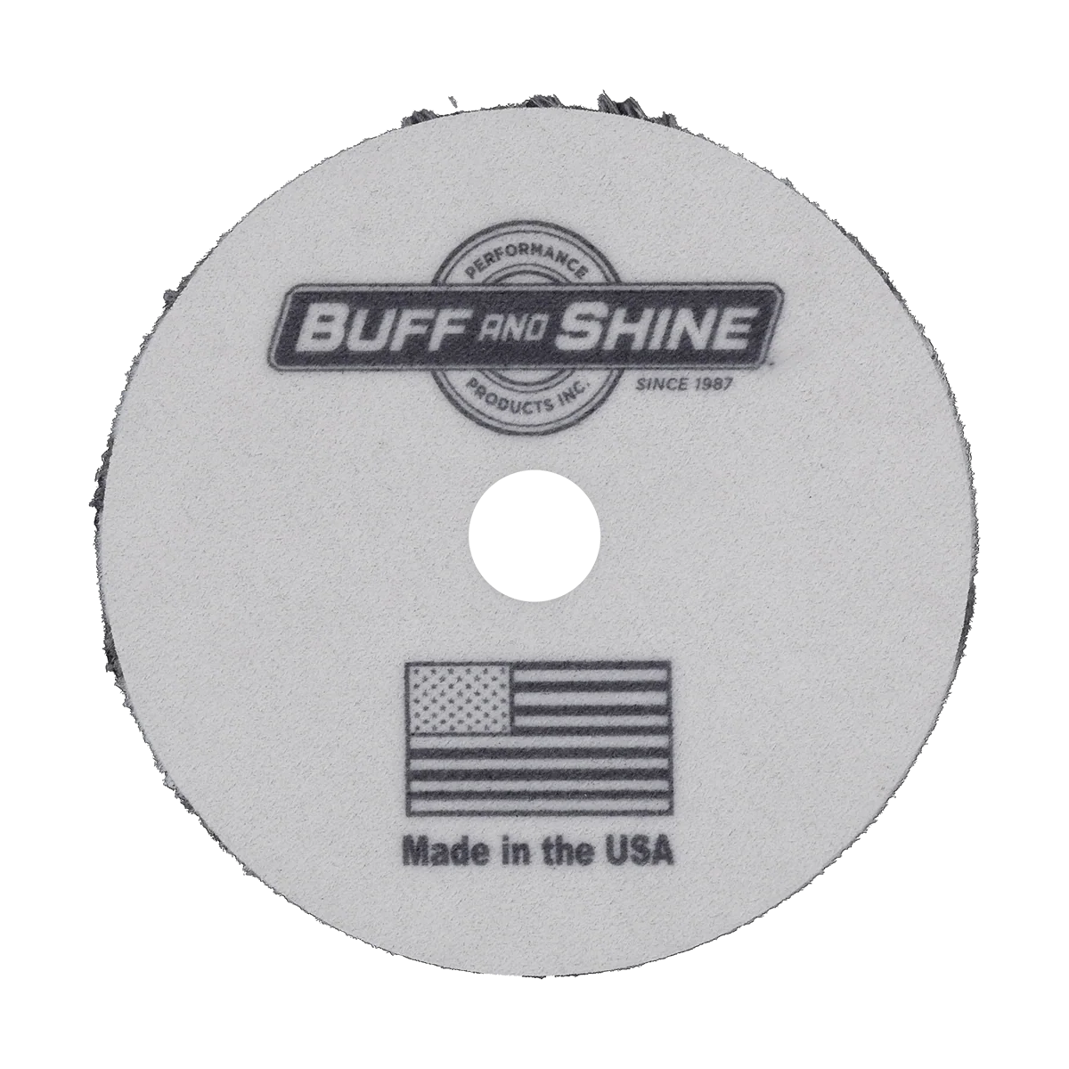 URO Fiber®  5" Microfiber Pad (Black/White Fibers) White Foam Interface - Cutting