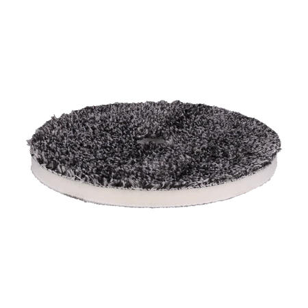 URO Fiber®  5" Microfiber Pad (Black/White Fibers) White Foam Interface - Cutting