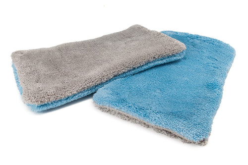 Double Wide - Extra-Long Microfiber Wash Pad (9"x16") Blue/Gray - 2 pack