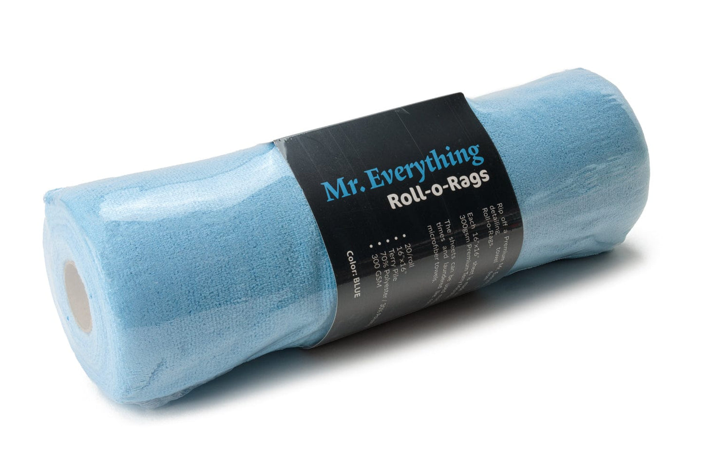 Mr. Everything : Roll-o-Rags Premium Microfiber Towels on a Roll 16"x16" - 20/roll - BLUE